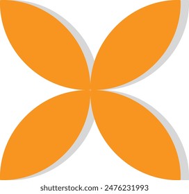 Forma geométrica Abstractas aislada sobre fondo blanco. Ilustración plana de Vector.
