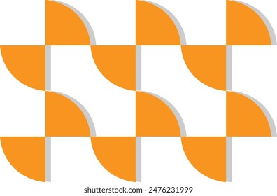 Abstract Geometric Shape Isolated on White Background. Vector Flat Illustration.