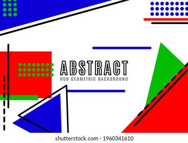 Abstract Geometric shape with line , modern background Vector. RGB color.