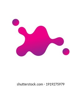 Abstract geometric shape. Liquid gradient waves isolated on white. Flowing dynamic fluid. Design for web, logo, template, banner, poster, flyer, presentation. Abstract background vector Illustration