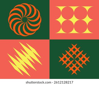 Abstract geometric shape logo symbol bauhaus style clip art vector icon sign element print art ditable