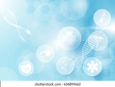 Abstract geometric shape medicine and science concept background. Medical Icons