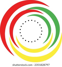 Resumen Forma geométrica. Elemento de logotipo de diseño de iconos moderno con plantilla de tarjeta de visita. Ilustración de vectores espirales. Logo de la esfera abstracta. Lo mejor para la identidad y los estereotipos. Diseño del logotipo creativo. 