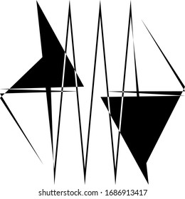 Abstract geometric shape. Modern Vector illustration for graphic design. Vector triangle pattern background. Combination of different geometric shapes.