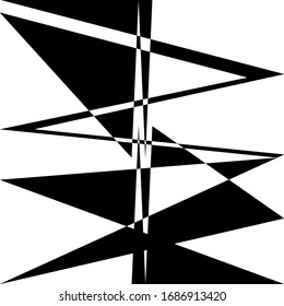 Abstract geometric shape. Modern Vector illustration for graphic design. Vector triangle pattern background. Combination of different geometric shapes.