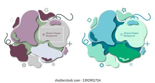 Abstract Geometric Shape. Motion Graphic Banner Design. Liquid Color Modern Element. Trendy Cervy Fluid Template. Dynamic Style Poster Backdrop.