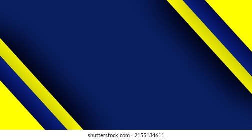 Abstract. Geometric shape navy blue and yellow color overlap background. Vector.