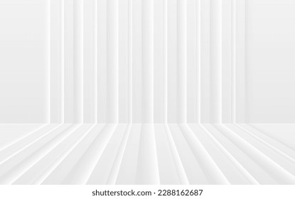 Abstrakt. Geometrische Form auf weißem Hintergrund. Licht und Schatten .Vektorgrafik.