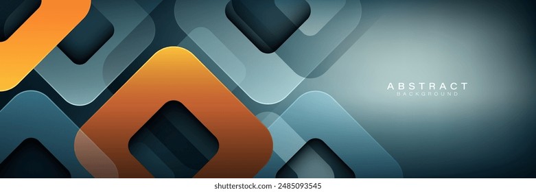 Abstract geometric shape overlay background. Square shapes elements. Modern futuristic graphic. Suit for banner, brochure, presentation, business, cover, poster, flyer, website