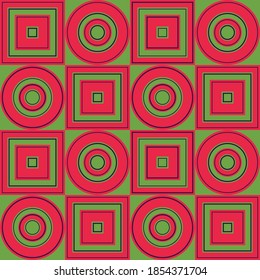 Abstract geometric shape pattern. Bauhaus style.