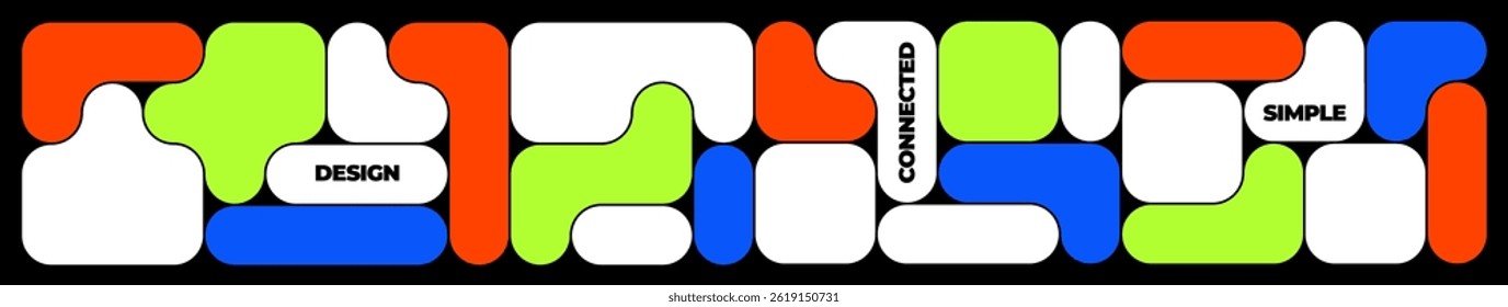 Abstract Geometric Shape Pattern. Y2K Bento Grid Background. Vector Modern UI Design