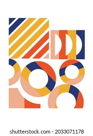 el afiche de formas geométricas abstractas puede utilizarse para el arte de pared, el fondo y más