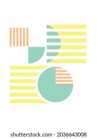 abstract geometric shape poster can use for template