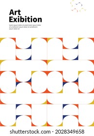 Abstract geometric shape poster editable text