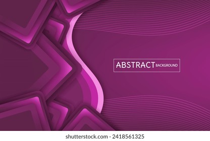 Abstract geometric shape with purple color background