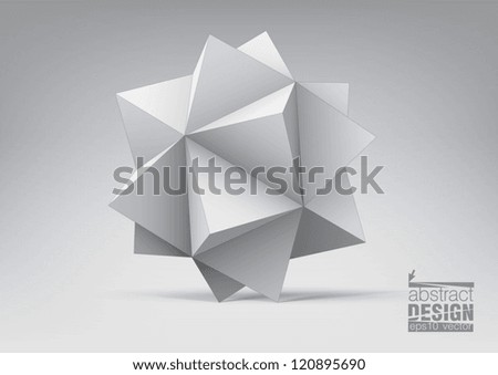 Abstract geometric shape from pyramids for graphic design, you can change colors