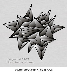 Abstract geometric shape from pyramids, you can change colors geometric figure, vector illustration EPS 10
