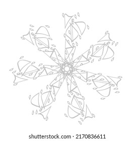abstract geometric shape radial ornate celestial isolated mandala