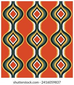 Abstract geometric shape retro base print placement, seamless print vector file format best for paper and textile printing, both side repeat print.