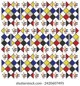 Abstract geometric shape retro base print placement, seamless print vector file format best for paper and textile printing, both side repeat print