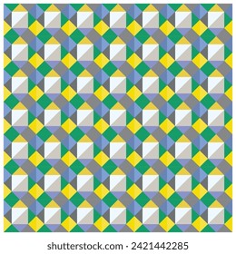 Abstract geometric shape retro base print placement, seamless print vector file format best for paper and textile printing, both side repeat print