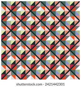 Abstract geometric shape retro base print placement, seamless print vector file format best for paper and textile printing, both side repeat print