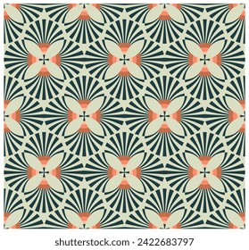 Abstract geometric shape retro base print placement, seamless print vector file format best for paper and textile printing, both side repeat print
