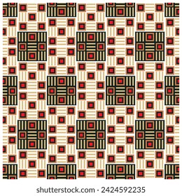 Abstrakte geometrische Form Retro-Basis-Druckplatzierung, nahtloses Druckvektordateiformat am besten für Papier- und Textildruck, beidseitiger Wiederholungsdruck
