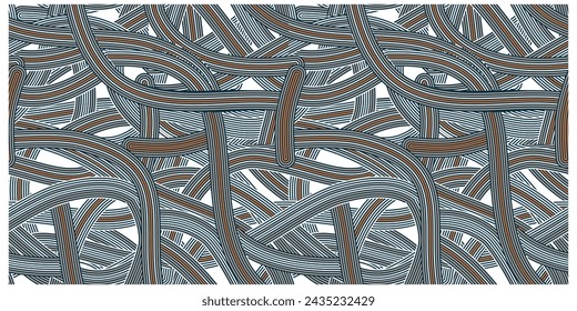 Abstract geometric shape retro base print placement, seamless print vector file format best for paper and textile printing, both side repeat print