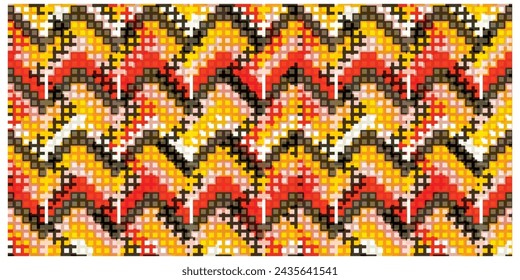 Colocación de impresión de base retro de forma geométrica abstracta, el formato de archivo vectorial de impresión sin fisuras es mejor para la impresión de papel y textil, ambas impresiones de repetición lateral