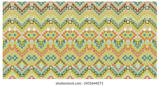 Abstract geometric shape retro base print placement, seamless print vector file format best for paper and textile printing, both side repeat print