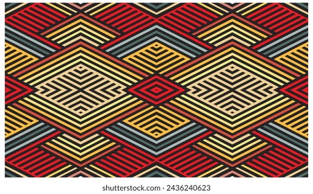 Abstract geometric shape retro base print placement, seamless print vector file format best for paper and textile printing, both side repeat print