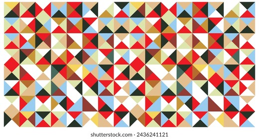 Colocación de impresión de base retro de forma geométrica abstracta, el formato de archivo vectorial de impresión sin fisuras es mejor para la impresión de papel y textil, ambas impresiones de repetición lateral