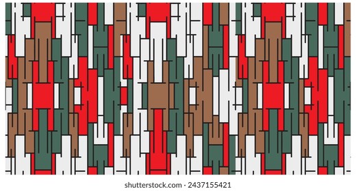 Abstrakte geometrische Form Retro-Basis-Druckplatzierung, nahtloses Druckvektordateiformat am besten für Papier- und Textildruck, beidseitiger Wiederholungsdruck.