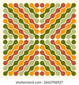 Abstract Geometric Shape Retro Color