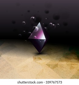 Abstract geometric shape, scientific graphic design. Futuristic vector illustration.