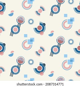 Abstract geometric shape seamless pattern for fabric textile wallpaper.