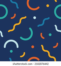 Abstract geometric shape seamless pattern vector illustration