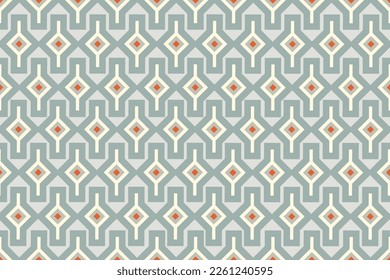 Abstract geometric shape seamless pattern. Mosaic design tile background. Geometric line ornament with stylish asian decor motif