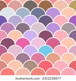 Abstract geometric shape seamless pattern with colorful doodles. Flat cartoon background, simple modern art shapes in bright childish colors. Creative print texture, contemporary backdrop design.