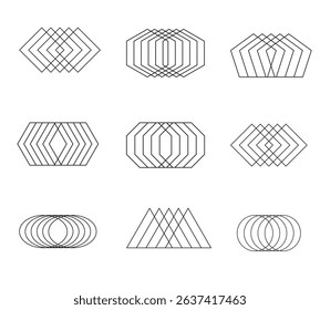 Abstract geometric shape with sharp angles and symmetry, ideal for backgrounds, modern designs, tech art, and branding.
