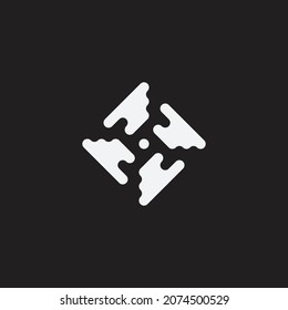 Abstract geometric shape, sign or symbol. Creative design.