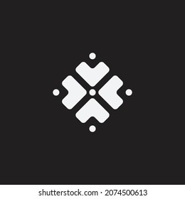 Abstract geometric shape, sign or symbol. Creative design.