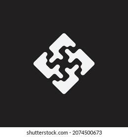 Abstrakte geometrische Form, Zeichen oder Symbol. Kreatives Design.