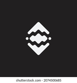 Abstract geometric shape, sign or symbol. Creative design.