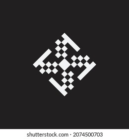 Abstract geometric shape, sign or symbol. Creative design.