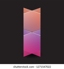 Abstract Geometric Shape, Standing Banner - Vector Illustration