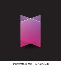 Abstract Geometric Shape, Standing Banner - Vector Illustration