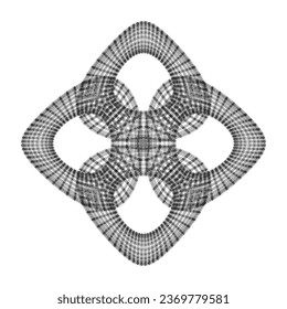 Abstract Geometric Shape Structure Vector 198. Geometrical Construction Grid for Design. Futuristic Technology Style. Green Vector Illustration. Mathematical Concept. 