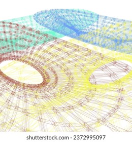 Abstract Geometric Shape Structure Vector 206. Geometrical Construction Grid for Design. Futuristic Technology Style. Vector Illustration. Mathematical Concept. 